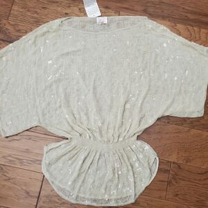 PARKER women’s Silk Sequin Beaded Embellished Beige